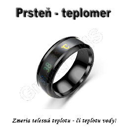 Inteligentný krúžok - prsteň na meranie teploty RING10 čierny