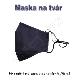 Maska na tvár s filtrom K05 čierna