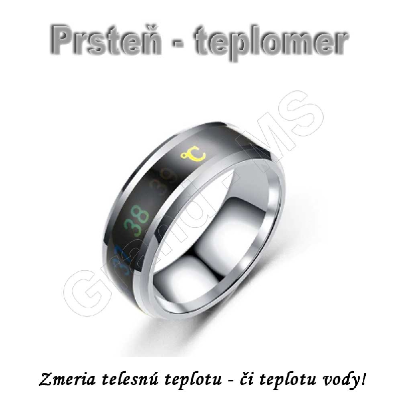 Inteligentný krúžok - prsteň na meranie teploty RING10 čierny_product_product_product