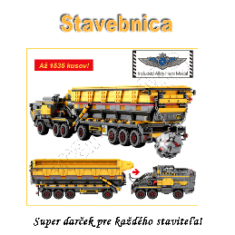 Stavebnica - Veľký nákladný tahač s prívesom