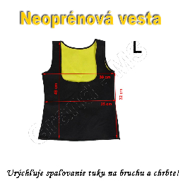 Neoprénová športová vesta na cvičenie/formovanie/chudnutie - čierna L_product