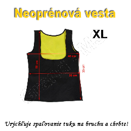 Neoprénová športová vesta na cvičenie/formovanie/chudnutie - čierna L_product