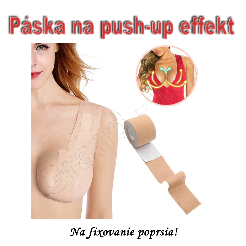 Push-up páska na prsia - čierna 5m