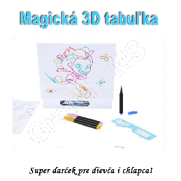 Magická kresliaca 3D tabuľka MAGIC DRAW3D