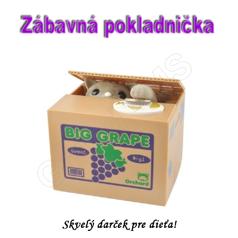 Pokladnička mačička - zlodej mincí