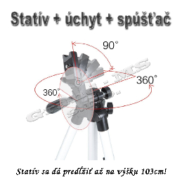 Stojan / statív 103cm + úhyt + diaľkové ovládanie 3v1_product