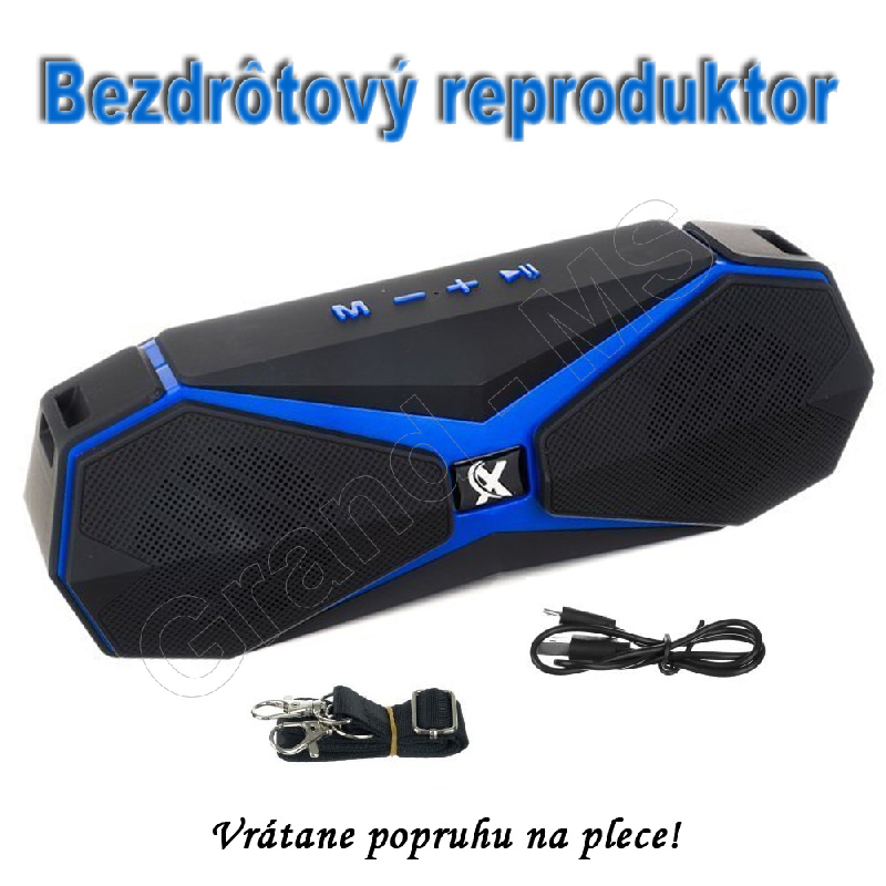 Bluetooth prenosný reproduktor GB - speaker s popruhom