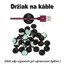 Organizér káblov - krúhly držiak na káble 6ks