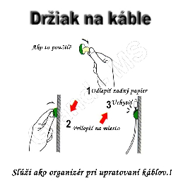 Organizér káblov - krúhly držiak na káble