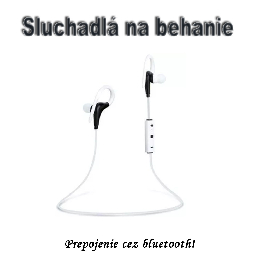 Športové sluchadlá na beh s bluetooth adaptérom MSB1 - čiernobiele