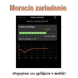 Komplexný test a diagnostika autobatérie s bluetooth výstupom na mobil