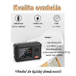 Profesionálny monitor kvality vzduchu s LCD displejom - PM2,5, PM10, HCHO a Tvoc