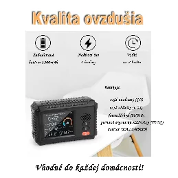 Profesionálny monitor kvality vzduchu s LCD displejom - PM2,5, PM10, HCHO a Tvoc