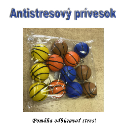 Antistresový prívesok - basketbalová lopta