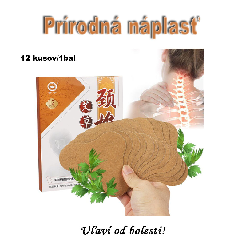 Náplasť na boľavú krčnú chrbticu - Prírodná palina - typ B 12 ks