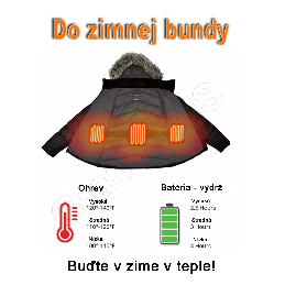 Vyhrievacie zariadenie bundy či kabáta na zimu cez USB