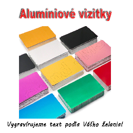 Alumíniová vizitka na gravírovanie s Vašim textom