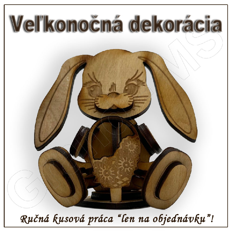 Veľkonočná dekorácia - ZAJAC - vzor B