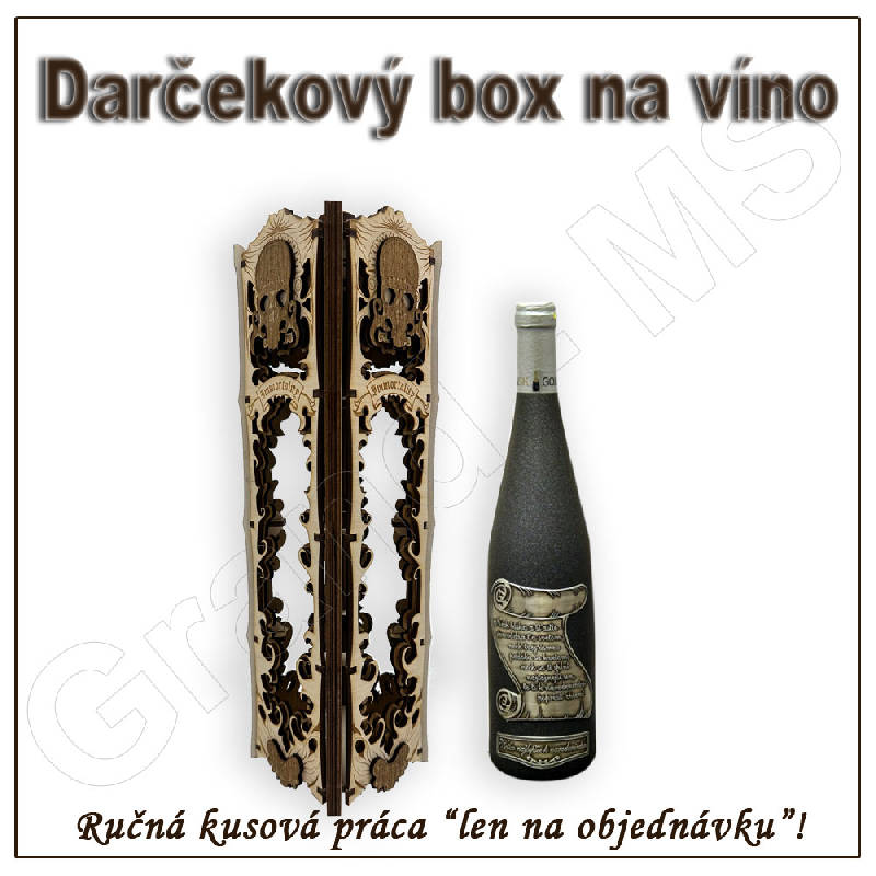 Darčekový box na fľašu - vzor M