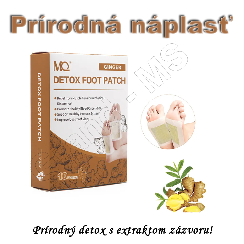 Prírodná detoxikačná náplasť na chodidlá FOOT PATCH ZÁZVOR  - 10ks_product