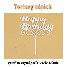 Tortový zápich HAPPY BIRTHDAY - vzor A