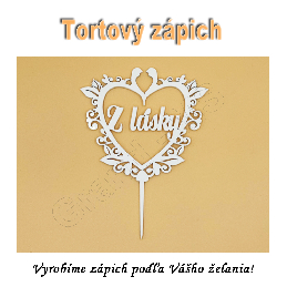 Tortový zápich Z LÁSKY - vzor A