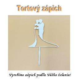 Tortový zápich SVADOBNÝ - vzor A