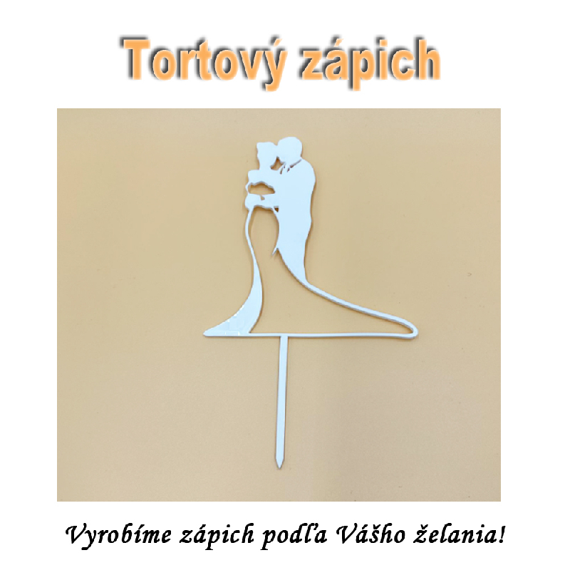 Tortový zápich SVADOBNÝ - vzor A