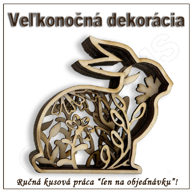 Veľkonočná dekorácia - ZAJAC - vzor C