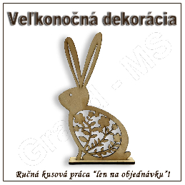 Veľkonočná dekorácia - ZAJAC - vzor D