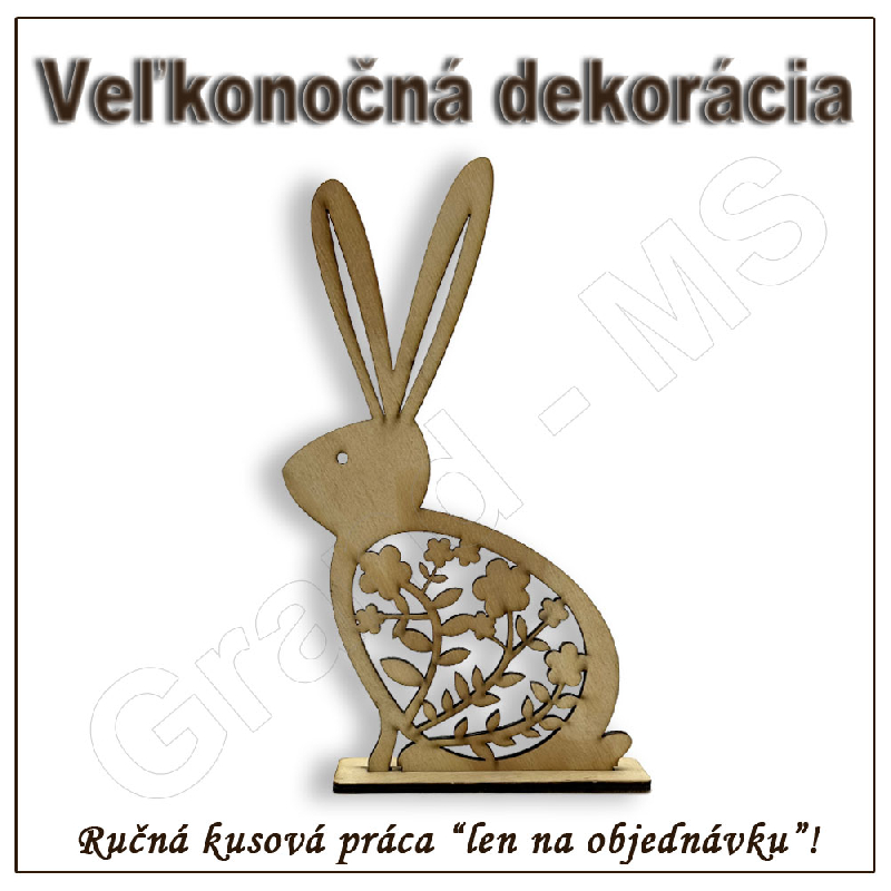 Veľkonočná dekorácia - ZAJAC - vzor D