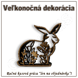 Veľkonočná dekorácia - ZAJAC - vzor E