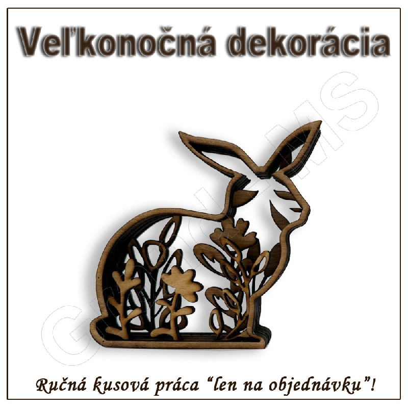 Veľkonočná dekorácia - ZAJAC - vzor E