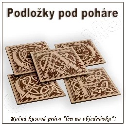 Drevená podložka pod pohár - vzor A