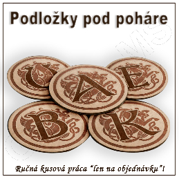 Drevená podložka pod pohár - vzor C