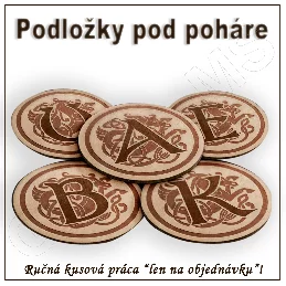 Drevená podložka pod pohár - vzor C