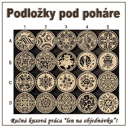 Drevená podložka pod pohár