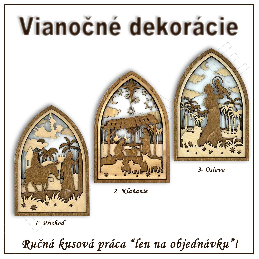 Vianočná dekorácia - BETLEHEM - 3 časti