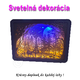 3D nočná lampa - ČAROVNÝ LES