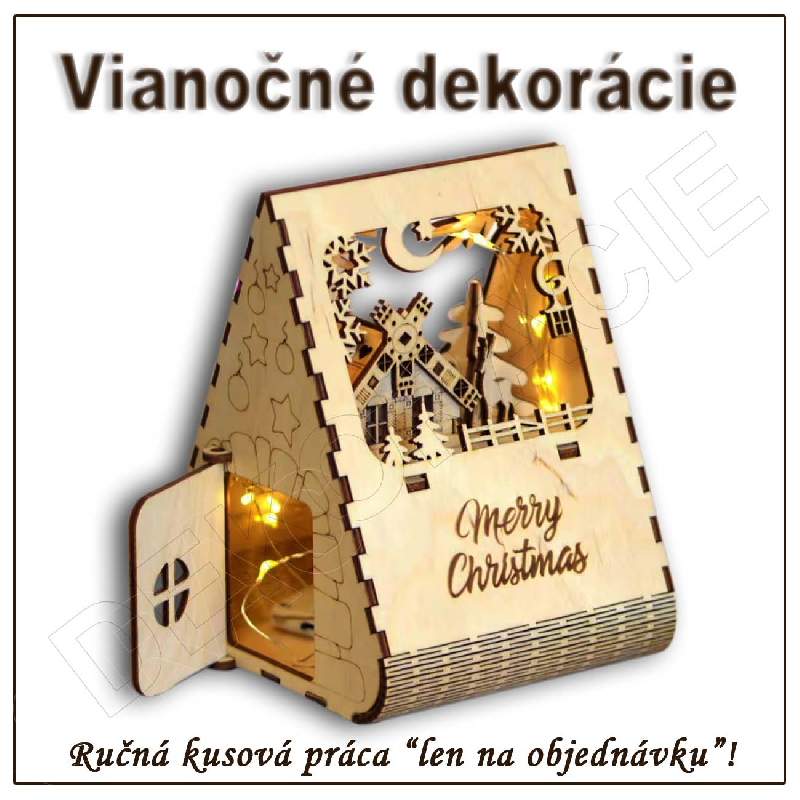 Vianočná dekorácia - Merry Christmas - b