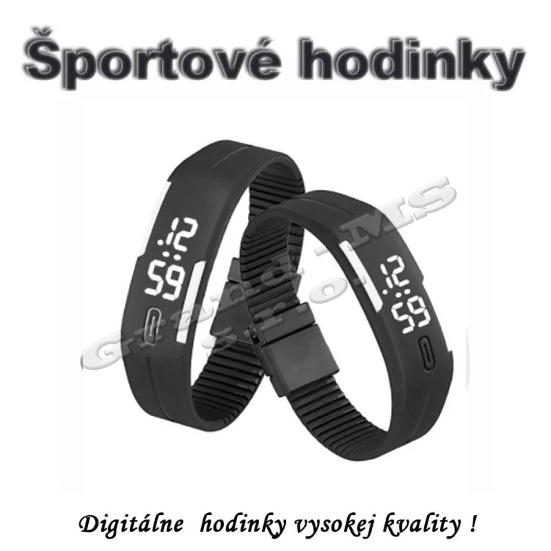 Športové LED digitálne hodinky QUEEN-US 0219 čierne