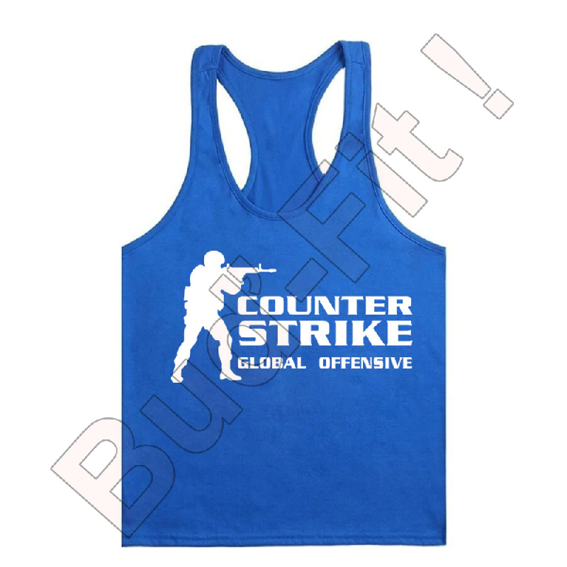 Pánske fitness tielko RANGER- US,  motív COUNTER STRIKE - modré_product