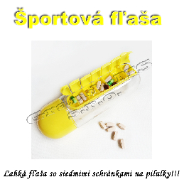 Ľahká plastová fľaša so schránkami na pilulky - modrá_product