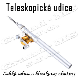 Teleskopická mini udica - strieborná