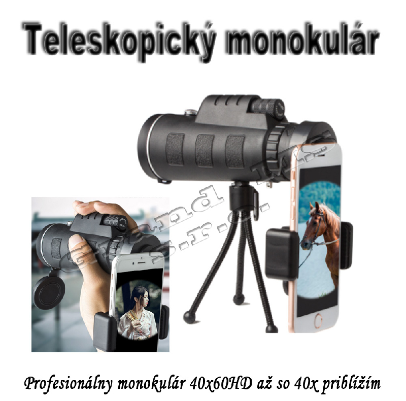 Monokulárny teleskop 40x60 HD so 40 násobným priblížením