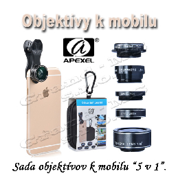 Objektív 5 v 1 na mobil, rybie oko, širokouhlý, Macro, teleskop a CPL_product