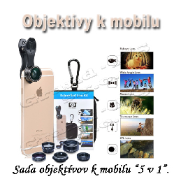 Objektív 5 v 1 na mobil, rybie oko, širokouhlý, Macro, teleskop a CPL_product