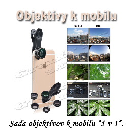 Objektív 5 v 1 na mobil, rybie oko, širokouhlý, Macro, teleskop a CPL_product