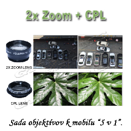 Objektív 5 v 1 na mobil, rybie oko, širokouhlý, Macro, teleskop a CPL_product