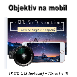 Populárny 4k HD objektív 0,6x širokouhlý na selfie + makro 15x_product